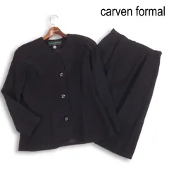 carven formal カルヴェン フォーマル 東京ソワール 秋冬★ ウール ジャケット スカート スーツ Sz.12 レディース 冠婚葬祭のサムネイル