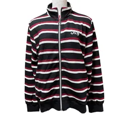 【タグ付き】KISS ON THE GREEN キスオンザグリーン ゴルフウェア レディース サイズ3  ボーダー ジャケット ジップアップ おしゃれスポーツ