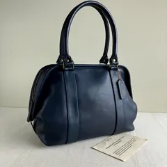Vintage Coach Soft Satchel Doctor's Bag Navy Blue Leather 80s Rare