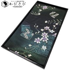 本場結城紬 100亀甲 奥順 証紙付 独楽柄 枯野色 しつけ糸 K-4899