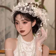 フラワー 花 1 びら お花 シルバー 透かし 髪飾り ヘッドドレス ティアラ 成人式 前撮り 和装 ウエディング ブライダルアクセサリー