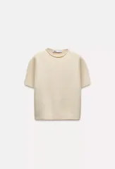 ZARA 半袖ニット アイボリー