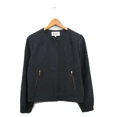 スープ SOUP ノーカラー ジャケット シンプル 9 チャコールグレー /KT10