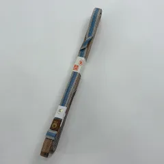【美品】 帯締め 優品 縞 青灰色 正絹 和装小物  【中古】
