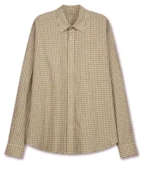 L オーバーサイズ スモール CHECK シャツ ベージュ