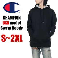 【新品】【USAモデル】【ブラック／黒】チャンピオン パーカー スウェット メンズ レディース キッズ 大きいサイズ CHAMPION パワーブレンド プルオーバー 無地 裏起毛 ゆったり 部屋着 ブランド