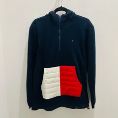 【40%OFF】TOMMY HILFIGER Tommy Filfiger トミーヒルフィガー ゴルフ メンズ THMA081 フリースフーディー パーカー ゴルフウェア ネイビー Lサイズ 定価20,350円