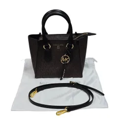 ◆ マイケルコース MICHAEL KORS MK ハンドバッグ ショルダーバッグ KRIS クリス サッチェル スモール MKシグネチャー 中古品◆ V103936NL