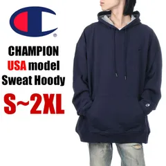 【新品】【USAモデル】【ネイビー／紺】チャンピオン パーカー スウェット メンズ レディース キッズ 大きいサイズ CHAMPION パワーブレンド プルオーバー 無地 裏起毛 ゆったり 部屋着 ブランド