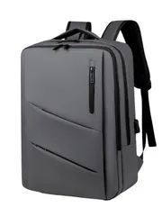[レンロック] ビジネスバッグ メンズ リュック ビジネスリュック 大容量35L 防水 USB充電ポート 16インチPC対応 軽量 通気 キャリーオン 出張 通勤 旅行 バックパック (グレー) [ダークグレー]