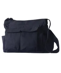 [レンロック] ショルダートートバッグ キャンバスバッグ ファスナー付き 大容量 肩掛けトートバッグ 斜めがけ 帆布バッグ たすき掛け 軽量 大きめ おしゃれ (ブラック) [ブラック]