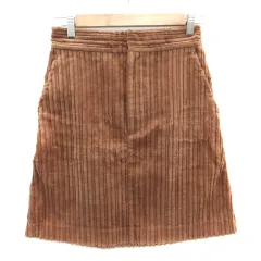 イエナ IENA 台形スカート ひざ丈 コーデュロイ 36 S ベージュ /SM24