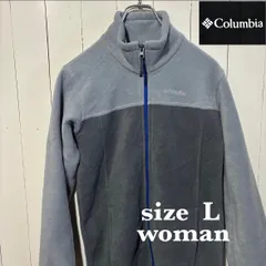 【古着】Columbia(コロンビア)フリースジャケット L グレー レディース アウトドア キャンプ US古着