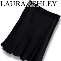 LAURA ASHLEY ローラアシュレイ ブラック フレアスカート ミディ丈 ポリエステル70% 中国製 11 Lサイズ相当 上質素材 レディース エレガント MSJ404J5 001305H
