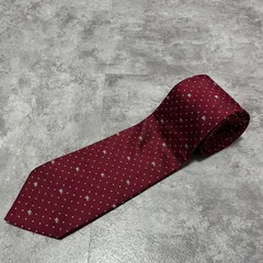【Burberry】総ロゴネクタイ　ドット　ホースロゴ　レッド