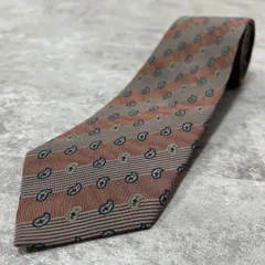 【Christian Dior】小紋ペイズリー×レジメンタルストライプネクタイ　バイカラー