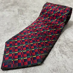 【Paul Smith】ブラックチェック×ストライプネクタイ　レッド