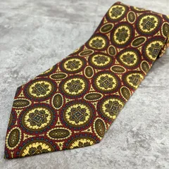 【pierre cardin】紋章パターンネクタイ　レッド　イエロー
