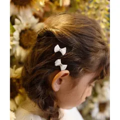 ☆ ホワイト ☆ Rora メロディア ヘアクリップ2個セット Rora ヘアクリップ キッズ 2個セット メロディア ミニ ラインストーン ヘアークリップ 髪どめ 髪留め ヘアアクセサリー 髪飾り 子供 女の子 大人っぽい 卒園式 入学式 結婚式 発表会