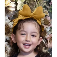 ☆ マスタード ☆ Rora リボン 洗顔 ヘアバンド ヘアバンド キッズ 洗顔 Rora リボン ヘアーバンド 髪どめ 髪留め ヘアターバン 髪飾り 女の子 女子 子供 子ども こども 大きめ 小学生 ふわふわ かわいい おしゃれ 可愛い オシャレ お家時間