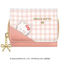 ☆ まるもっちハローキティ ☆ ラウンド三つ折り財布 キャラクター 三つ折り財布 キャラクター 3つ折り財布 折りたたみ財布 財布 お財布 ウォレット 折り財布 3つ折り 三つ折り ラウンドファスナー コンパクト 合皮 フェイクレザー レディース キッズ