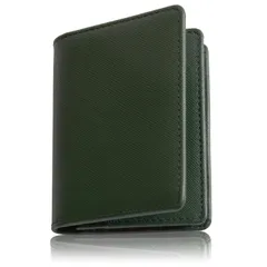 名刺入れ メンズ 【最大80枚／営業コーチ監修】 名刺 革 本革 名刺ケース 大容量 祝い 15 グリーン [5.グリーン]