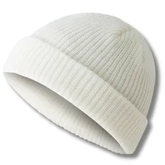 [Capprecier] ニット帽 メンズ レディース 秋冬 防寒 ワッチキャップ ビーニー 無地 伸縮性 おしゃれ シンプル 軽量 通勤 通学 アウトドア (JP, 数字サイズ, 59.0 cm, ホワイト) [ホワイト] [59.0 cm]