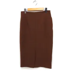B&Y ユナイテッドアローズ BEAUTY&YOUTH ビューティー&ユース タイトスカート ナロースカート ロング丈 スリット 無地 M ブラウン 茶 /FT8