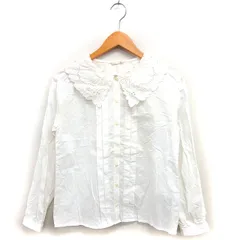 エヘカソポ サマンサモスモス ehka sopo SM2 シャツ ブラウス レースカラー ピンタック 透け感 コットン 綿 長袖 F オフホワイト /NT30