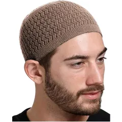 [Capprecier] イスラムワッチ イスラム帽子 ワッチキャップ メンズ レディース ニット帽 フリーサイズ 無地 おしゃれ 通気性 保温性 軽量 オールシーズン 8色展開 (JP, 数字サイズ, 60.0 cm, ベー [ベージュ] [60.0 cm]