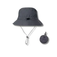 [Capprecier] サファリハット メンズ レディース ハット 折りたたみ UVカット 帽子 防水 通気 紫外線対策 超軽量速乾 バケットハット アウトドア 登山 キャンプ 春 夏 秋 男女兼用 (JP, 数字サイズ [ダークグレー] [60.0 cm]