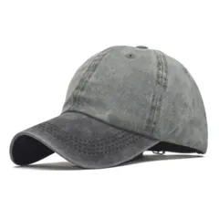 [Capprecier] キャップ 帽子 CAP 無地 メンズ レディース バイカラー 調節可能 春 夏 秋 冬 オールシーズン UVカット 日除け 紫外線対策 カジュアル おしゃれ ファッション 男女兼用 ウォッ [ブラック×Mグリーン] [60.0 cm]