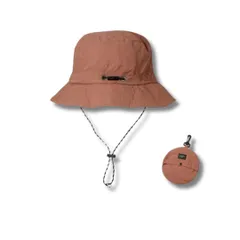 [Capprecier] サファリハット メンズ レディース ハット 折りたたみ UVカット 帽子 防水 通気 紫外線対策 超軽量速乾 バケットハット アウトドア 登山 キャンプ 春 夏 秋 男女兼用 (JP, 数字サイ [ブリックレッド] [60.0 cm]