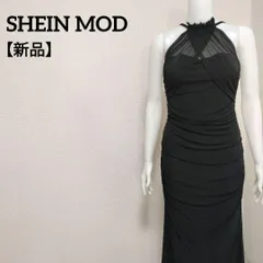 【新品】シーインMOD SHEIN セクシーエレガント ホルダーネックロングドレスワンピース キャバドレス