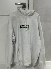 XL) 2023 Supreme ボックスロゴ フーディー グレー