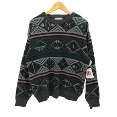 ユーズドフルギ USED古着 {{TRADITIONS }} 韓国製 ノルディック柄 アクリル ニット  メンズ import：L 