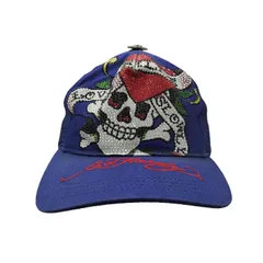 エドハーディー Ed Hardy スカル スパンコール 装飾 ロゴ 6パネル メッシュ キャップ Y2K メンズ 表記無 