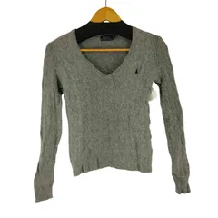 ポロラルフローレン POLO RALPH LAUREN カシミヤ混スモールポニー刺繍ケーブルニット レディース import：XS 