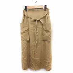 B&Y ユナイテッドアローズ BEAUTY&YOUTH ビューティー&ユース タイト スカート マキシ丈 ロング スリット 無地 リボン チノ M ベージュ /FT33