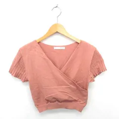 ロイヤルパーティー ROYAL PARTY ニット セーター カシュクール 半袖 F ブラウン 茶 /TT26