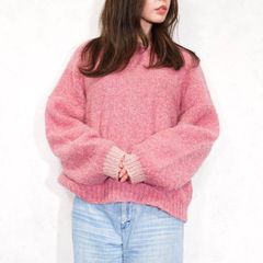 vintage mohair knit pink - メルカリ