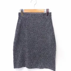 ロイヤルパーティー ROYAL PARTY スカート ニット コクーン ひざ丈 ゴム 38 グレー 灰 /FT38