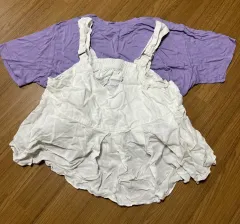 レディース ファッション 白 キャミソール ブラウス + 半袖T セット