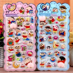 【新品】夜光シール クレヨンしんちゃん ちいかわ おしり ぷくぷくシール 2 枚セット マシュマロ スクイーズ 3D 立体シール 可愛い キャラクター シールセット 手帳デコ スクラップブック 日記帳