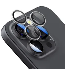 Apapeyaカメラ保護 iPhone 16 Pro/16 Pro Max用 カメラレンズ保護カバー 耐衝撃 アクリルエッジ素材 高硬度レンズ保護フィルム 2024秋発売 アイフォン16プロ/16プロ マックス 用レンズカバー キズ防止 露出オー