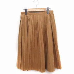 フリークスストア FREAKS STORE プリーツ スカート ロング スエードタッチ 無地 シンプル S キャメル 茶 /FT8