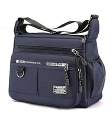 [ヒカリカ] ショルダーバッグ メンズ レディース 大容量 軽量 防水 多機能 通勤 通学 カジュアル バッグ 斜めがけ ショルダー 肩掛け ビジネスバッグ 高校生 大学生 (ブルー) [ブルー]