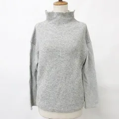 バンヤードストーム BARNYARDSTORM ニット プルオーバー 長袖 ボトルネック 異素材切替 スウェット グレー 1