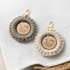 マタニティマーク 木製 マクラメリング makurame ウッド 妊婦 キーホルダー 双子対応可