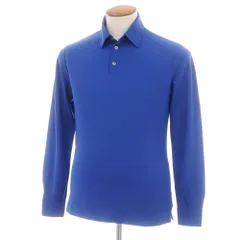 新品】ザノーネ ZANONE アイスコットン 長袖ポロシャツ ブルー【サイズ